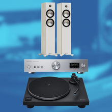 Load image into Gallery viewer, Technics SL-40CBT Turntable, SU-GX70 Amp & Monitor Bronze Floorstanding Speakers Bundle