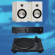 Load image into Gallery viewer, Technics SL-40CBT Turntable, SU-GX70 Amplifier & Monitor Bronze Bookshelf Speakers Bundle