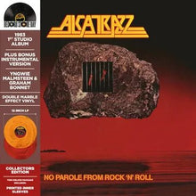 Load image into Gallery viewer, ALCATRAZZ - NO PAROLE FROM ROCK 'N' ROLL (RSD 2026) - Red, Orange & Black Marble Vinyl LP Record - Bondi Records