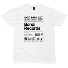 Load image into Gallery viewer, Bondi Records men's ingredient t-shirt - light - Bondi Records