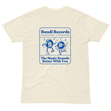 Load image into Gallery viewer, Bondi Records – The Music Sounds Better With You – Light T-Shirt - Bondi Records