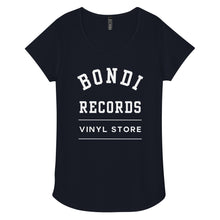 Load image into Gallery viewer, Bondi Records women’s college t-shirt - dark - Bondi Records