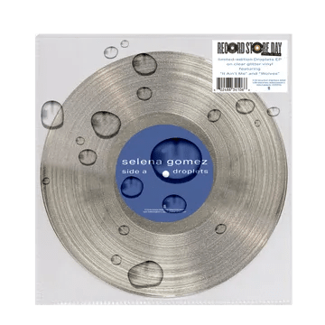 Selena Gomez「Droplets EP」〈LPレコード〉 SELENA GOMEZ - DROPLETS EP (RSD 2026) - Clear Glitter Vinyl EP