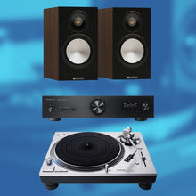 Load image into Gallery viewer, Technics SL - 1210GR2 Turntable, SU - GX70 Amp & Monitor Bronze Bookshelf Speakers Bundle - Bondi Records