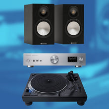 Load image into Gallery viewer, Technics SL - 1210GR2 Turntable, SU - GX70 Amp & Monitor Bronze Bookshelf Speakers Bundle - Bondi Records