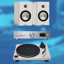 Load image into Gallery viewer, Technics SL - 40CBT Turntable, SU - GX70 Amplifier & Monitor Bronze Bookshelf Speakers Bundle - Bondi Records