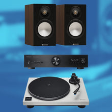 Load image into Gallery viewer, Technics SL - 40CBT Turntable, SU - GX70 Amplifier & Monitor Bronze Bookshelf Speakers Bundle - Bondi Records