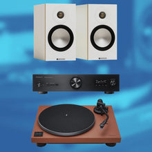 Load image into Gallery viewer, Technics SL - 40CBT Turntable, SU - GX70 Amplifier & Monitor Bronze Bookshelf Speakers Bundle - Bondi Records