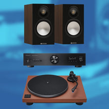 Load image into Gallery viewer, Technics SL - 40CBT Turntable, SU - GX70 Amplifier & Monitor Bronze Bookshelf Speakers Bundle - Bondi Records