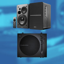 Load image into Gallery viewer, Vinyl Starter Kit - Audio Technica AT - LP3XBT Turntable & Edifier R1280DBs Speakers Bundle - Bondi Records