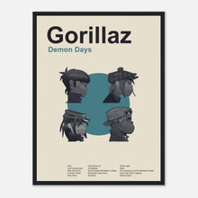Load image into Gallery viewer, Gorillaz - Demon Days - Framed Poster - Bondi Records