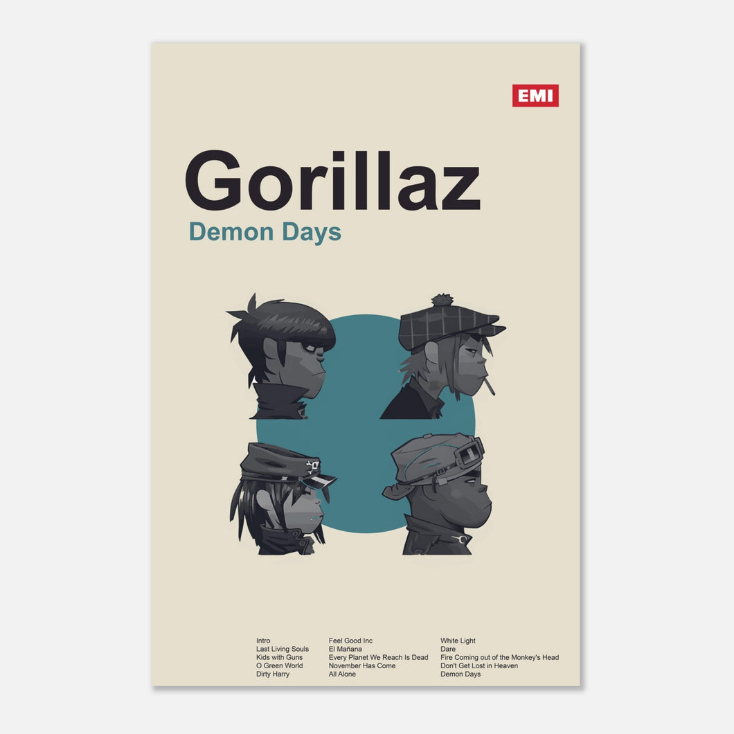 Gorillaz - Demon Days - Poster - Bondi Records