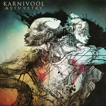 Load image into Gallery viewer, Karnivool - Asymmetry - Blot Of Symmetry Red/Green/White Splatter Vinyl LP Record
