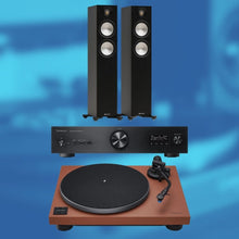 Load image into Gallery viewer, Technics SL-40CBT Turntable, SU-GX70 Amp &amp; Monitor Bronze Floorstanding Speakers Bundle
