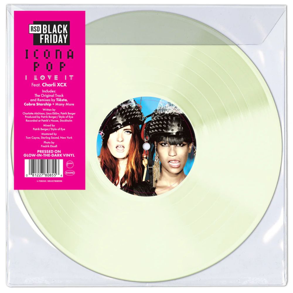 Icona Pop - I Love It Featuring Charli XCX - RSD Black Friday 2025 Glow in the Dark Vinyl LP Record