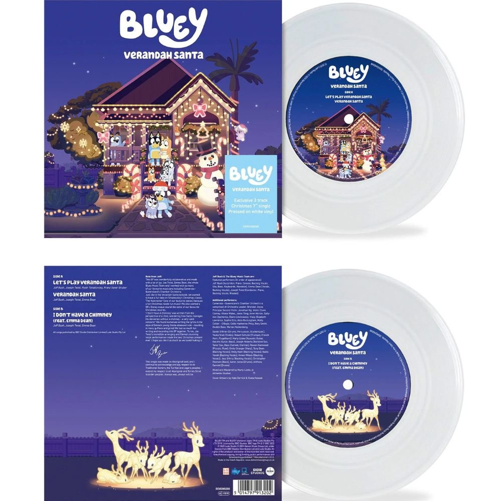 Bluey - Verandah Santa - White Vinyl LP Record - Bondi Records