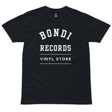 Load image into Gallery viewer, Bondi Records men&#39;s college t-shirt - dark - Bondi Records
