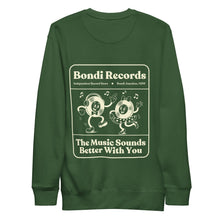 Load image into Gallery viewer, Bondi Records – The Music Sounds Better With You – Dark Sweatshirt - Bondi Records
