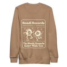 Load image into Gallery viewer, Bondi Records – The Music Sounds Better With You – Dark Sweatshirt - Bondi Records
