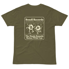 Load image into Gallery viewer, Bondi Records – The Music Sounds Better With You – Dark T-Shirt - Bondi Records
