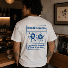 Load image into Gallery viewer, Bondi Records – The Music Sounds Better With You – Light T-Shirt - Bondi Records
