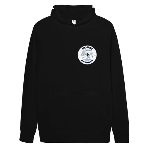 Bondi Records unisex retro doodle mono hoodie - Bondi Records