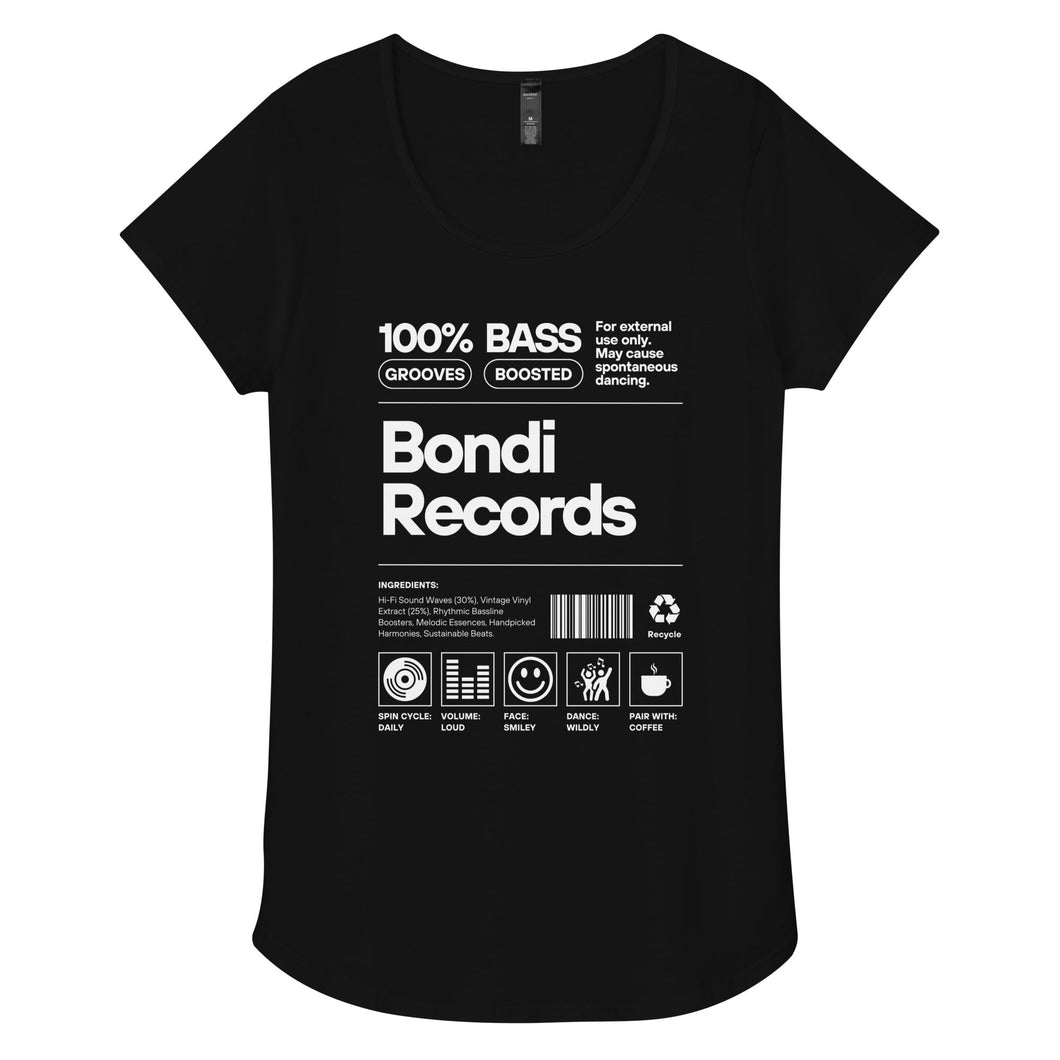 Bondi Records women’s ingredient t-shirt - dark - Bondi Records