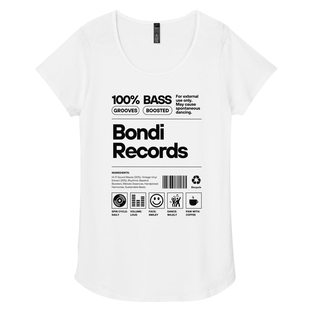 Bondi Records women’s ingredient t-shirt - light - Bondi Records
