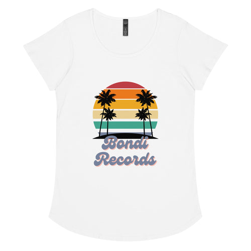 Bondi Records women’s retro beach t-shirt - light - Bondi Records