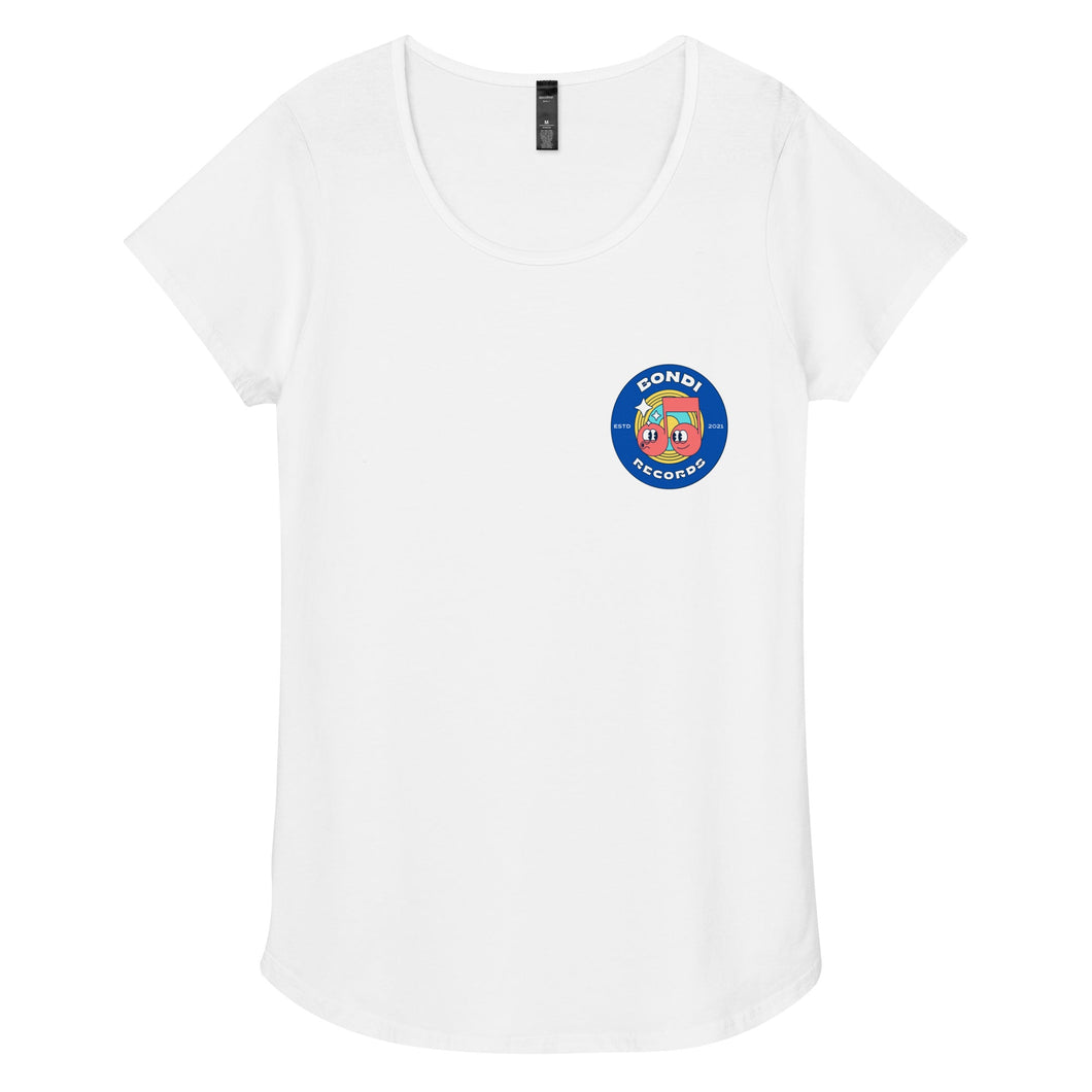 Bondi Records women’s retro doodle t-shirt - light - Bondi Records