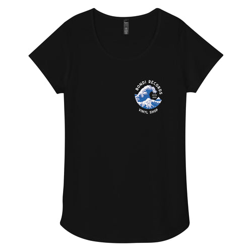 Bondi Records women’s wave t-shirt - dark - Bondi Records