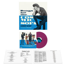 Load image into Gallery viewer, Cowboy Bebop - Songs for the Cosmic Sofa - Pink &amp; Dark Blue Marble Vinyl LP Record - Bondi Records

