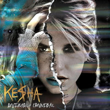 Load image into Gallery viewer, Kesha - Animal + Cannibal (15th Anniversary) - Holographic and Gold Foil on Black and White Translucent Splatter Vinyl LP Record - Bondi Records
