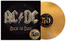 Load image into Gallery viewer, AC/DC – Rock Or Bust - 50th Anniversary Gold Vinyl LP Record
