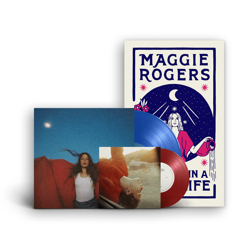 Maggie Rogers - Heard It In A Past Life - 5th Anniversary Blue Vinyl LP Record with Bonus Red 7