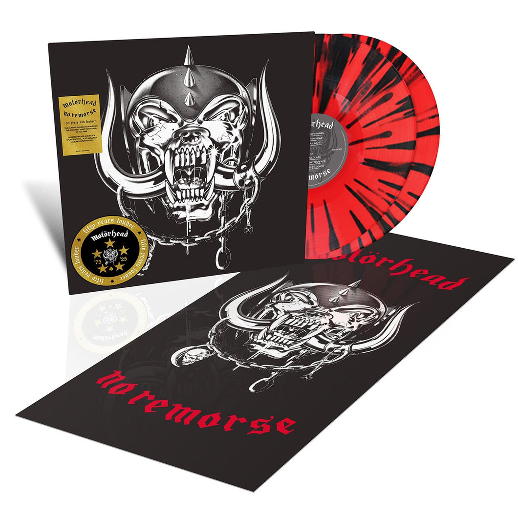 Motorhead - No Remorse: 50th Anniversary - Red & Black Splatter Vinyl LP Record - Bondi Records