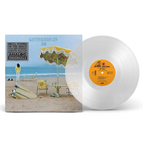 Neil Young - On The Beach - 50th Anniversary Clear Vinyl LP Record - Bondi Records