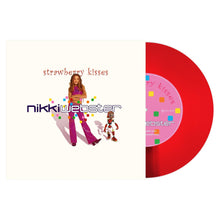 Load image into Gallery viewer, Nikki Webster - Strawberry Kisses (25th Anniversary) - Red 7" Vinyl LP Record - Bondi Records

