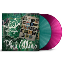 Load image into Gallery viewer, Phil Collins - The Singles - Green &amp; Magenta Vinyl LP Record - Bondi Records
