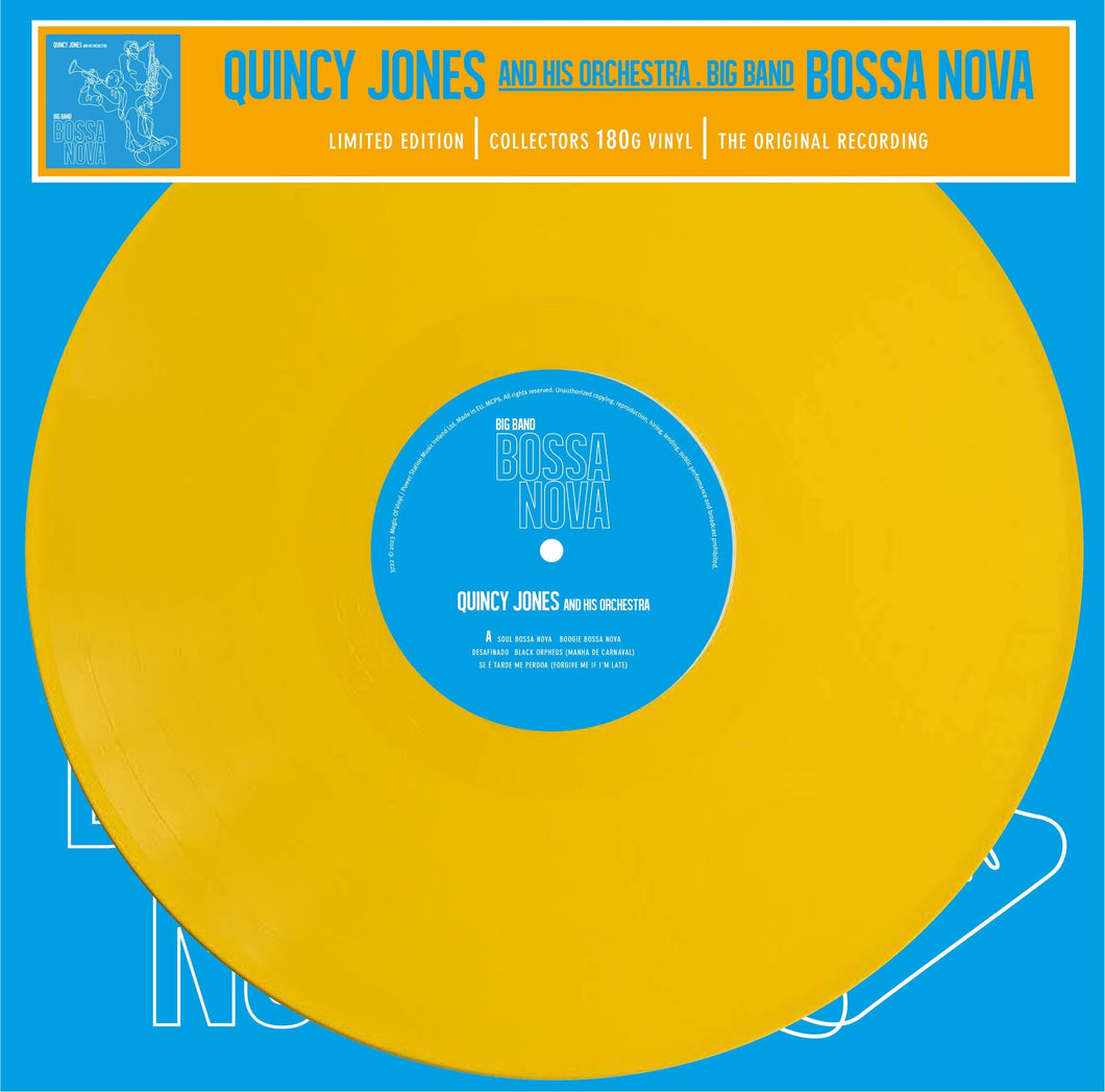 Quincy Jones And His Orchestra - Big Band Bossa Nova - The Original Recording - Yellow Vinyl LP Record - Bondi Records