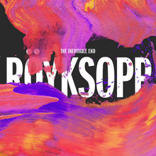 Load image into Gallery viewer, Röyksopp - The Inevitable End - Neon Translucent Orange &amp; Yellow Vinyl LP Record - Bondi Records
