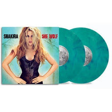 Load image into Gallery viewer, Shakira – She Wolf - Sea Glass Swirl Vinyl LP Record - Bondi Records
