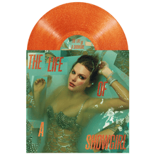 Load image into Gallery viewer, Taylor Swift - The Life of a Showgirl - Sweat &amp; Vanilla Perfume Portofino Orange Glitter Vinyl LP Record - Bondi Records
