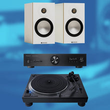 Load image into Gallery viewer, Technics SL - 1210GR2 Turntable, SU - GX70 Amp &amp; Monitor Bronze Bookshelf Speakers Bundle - Bondi Records
