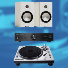 Load image into Gallery viewer, Technics SL - 1210GR2 Turntable, SU - GX70 Amp &amp; Monitor Bronze Bookshelf Speakers Bundle - Bondi Records
