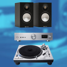 Load image into Gallery viewer, Technics SL - 1210GR2 Turntable, SU - GX70 Amp &amp; Monitor Bronze Bookshelf Speakers Bundle - Bondi Records
