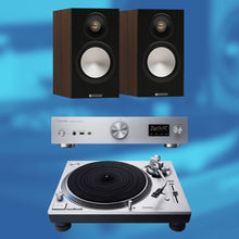 Load image into Gallery viewer, Technics SL - 1210GR2 Turntable, SU - GX70 Amp &amp; Monitor Bronze Bookshelf Speakers Bundle - Bondi Records
