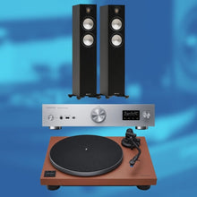Load image into Gallery viewer, Technics SL - 40CBT Turntable, SU - GX70 Amp &amp; Monitor Bronze Floorstanding Speakers Bundle - Bondi Records
