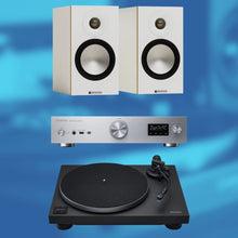Load image into Gallery viewer, Technics SL - 40CBT Turntable, SU - GX70 Amplifier &amp; Monitor Bronze Bookshelf Speakers Bundle - Bondi Records
