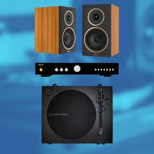 Load image into Gallery viewer, Vinyl Starter Kit - Audio Technica AT - LP3XBT Turntable &amp; Encel Brains Amp &amp; Gelati Speakers Bundle - Bondi Records
